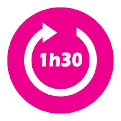 À combien de minutes correspond 1h30 ?