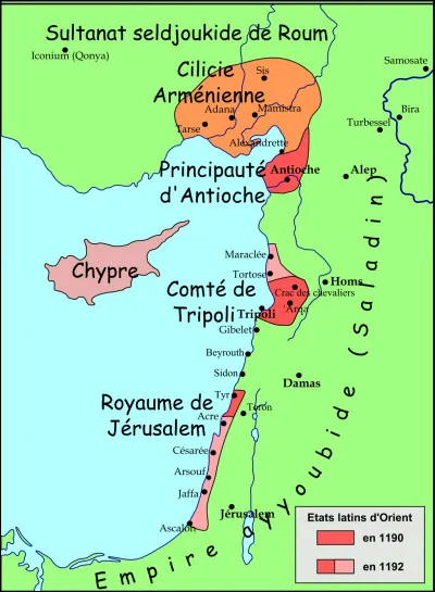 Jérusalem était la capitale du royaume de Jérusalem auparavant. Quelle fut la capitale après la troisième croisade, en sachant que Saladin occupait toujours Jérusalem ?
