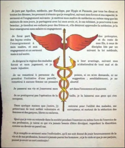 En Occident, quel serment les médecins prêtent-ils avant de commencer à exercer ?
