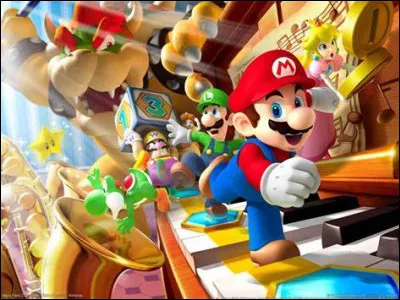 Plus calme, plus discret encore, on retrouve Thrudon et Iriam, cachés derrière Bowser, du monde de Mario dans les jeux vidéo ! Thrudon a trouvé l'astuce pour récolter le plus de sucreries : imiter un dinosaure vert bien connu du monde de Mario et Luigi, pour qu'attendrie par sa passion pour les jeux vidéo, la princesse Peach l'arrose de fraises Tagada. A quelle créature doit-il ainsi ressembler ?