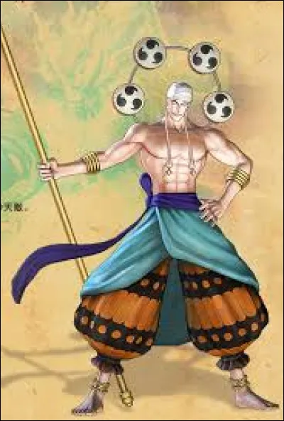 C'est un dieu autoproclamé. Son Fruit du Démon est le Fruit de la Foudre. De qui s'agit-il ?