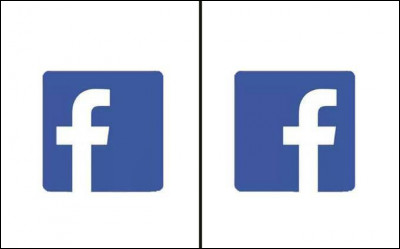Le vrai logo de Facebook est celui de gauche.