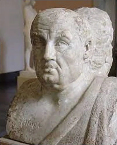 Né à Cordoue entre l'an 4 av. J.-C. et l'an 1 apr. J.-C., Sénèque est un philosophe, dramaturge et homme d'État romain. Conseiller sous Caligula, exilé à l'avènement de Claude, il est rappelé comme précepteur de Néron. Jouant un rôle important de conseiller, il est discrédité suite à la Conjuration de Pison, un complot dirigé contre Néron. En 65, il est contraint sur ordre au suicide. Comment ?
