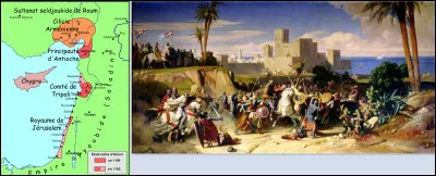 Quelles villes furent reconquises par l'armée d'Henri VI, permettant de rétablir la liaison terrestre entre le royaume de Jérusalem et le comté de Tripoli ?