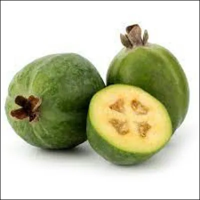 Le feijoa est un fruit peu connu, et c'est le cousin vert de la goyave, mais avec la taille d'un uf. Ce fruit se déguste à la cuillère et a le goût d'un mélange entre...