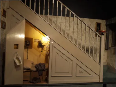 Puis vient, une petite file d'attente où nous passons devant la chambre d'Harry Potter et des photos des coulisses des films.
Combien de temps Harry Potter occupe-t-il cette chambre ?