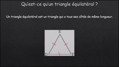 Un triangle équilatéral peut être rectangle.