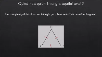 Un triangle équilatéral peut être rectangle.