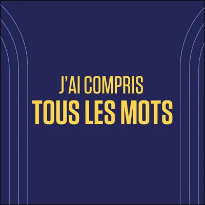 Qui chantait "J'ai compris tous les mots, j'ai bien compris, merci" ?