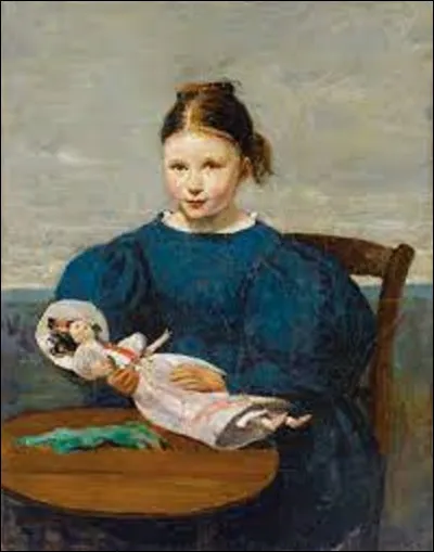 Entre 1830 et 1834, quel artiste de l'école de Barbizon a immortalisé cette enfant dans son tableau nommé ''Petite fille avec une poupée'' ?