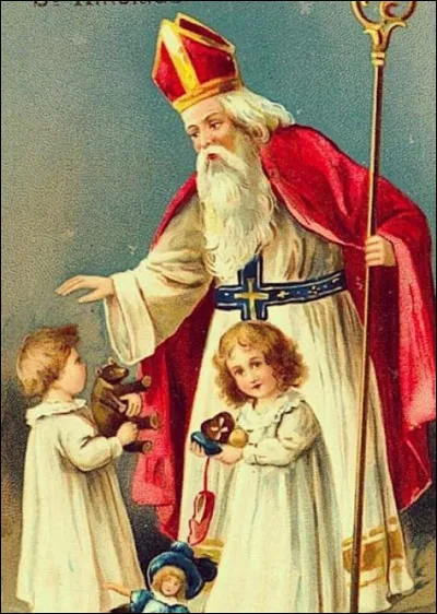 Traditionnellement, de quels oiseaux Saint-Nicolas est-il accompagné ?