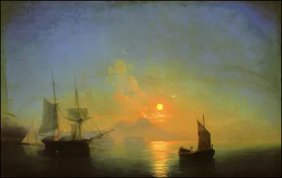 Qui a peint "La baie de Naples par une nuit au clair de lune" ?