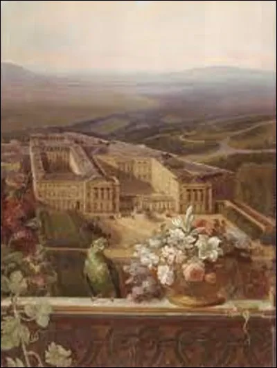 Après cet intermède et hommage, revenons à notre sujet.
Quel paysagiste et peintre militaire a réalisé ce tableau intitulé ''Château de Compiègne'', en 1842 ?