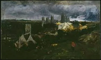 ''Les Ruines de Pierrefonds'' est une toile réalisée en 1834 par un romantique. Qui a représenté les vestiges de ce château ?