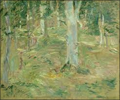 On commence ce quiz par une de mes toiles préférées. 
En 1885, quel membre de la famille Manet a peint cette huile sur toile intitulée ''La Forêt de Compiègne'' ?