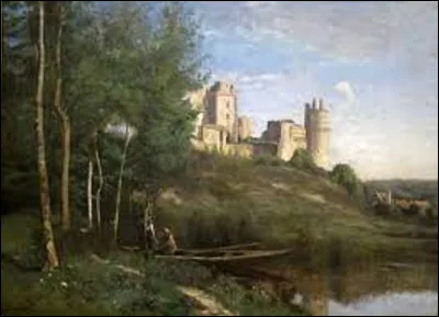 Peint entre 1830 et 1835, ''Ruines du Château de Pierrefonds'' est un tableau réalisé par un membre de l'école de Barbizon. Qui en est l'auteur ?