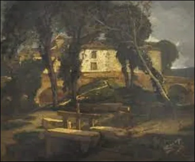 Quel peintre académique a exécuté cette toile, entre 1860 et 1869, intitulée ''L'Écluse du moulin Saint-Rieul, près de Senlis'' ?