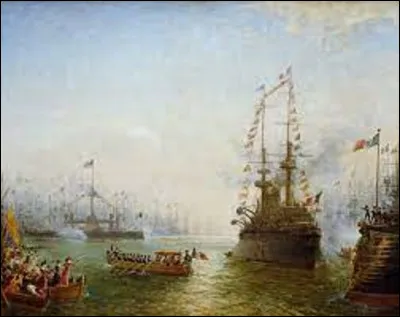 Var : 
Huile sur toile datant de 1901, ''Toulon, visite du président Émile Loubet aux escadres française et italienne en 1901'', est un tableau réalisé par un orientaliste. Qui en est l'auteur ?