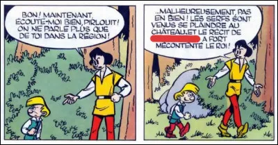 Johan donne à Pirlouit une petite leçon de morale...