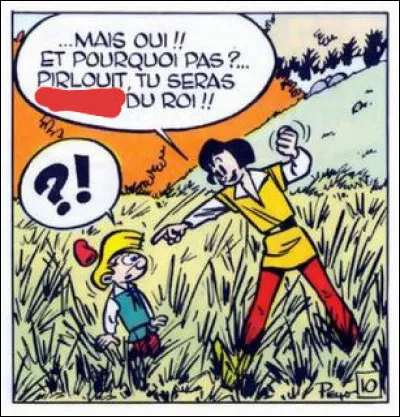 Soudain, Johan a une idée. Que doit devenir Pirlouit ?