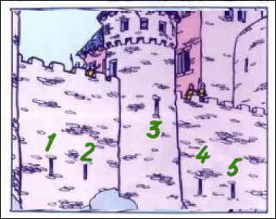Comme en Q2, voici d'autres ouvrages de défense active (repérés de 1 à 5)