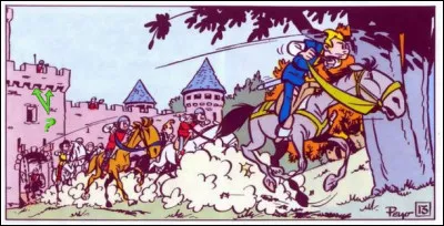 Quel est ce système de défense active, typique des châteaux-forts ? (Voir la double flèche verte)