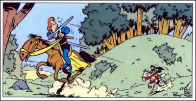 Deux chevaliers sur leur destrier. On entend aussi parler d'un autre cheval nommé "palefroi" : de quoi s'agit-il ?