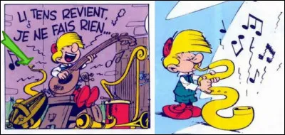 Un peu de musique ! Quel est l'instrument dont joue Pirlouit, à droite ?