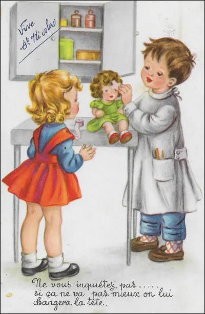 Sur [...ette] photo, il a mis une blouse de [méde...] blanche.