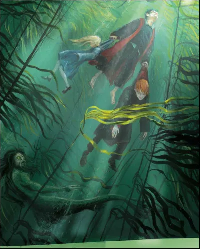 Lors de lépreuve du lac qui entre Harry, Ron et Gabrielle rejoint la surface en premier ?