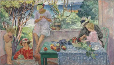 Quel peintre est l'auteur du tableau "Le Goûter sur la terrasse à Sainte-Maxime" ?