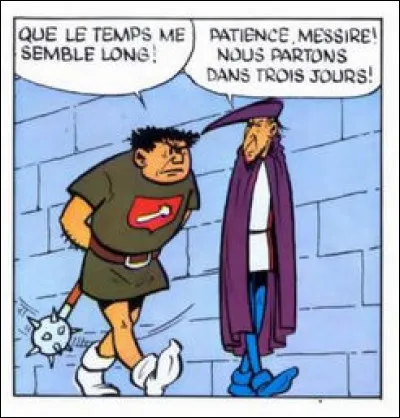 Autre joyeuseté du genre, dans la catégorie contondante : que promène le costaud derrière lui ?