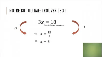 Combien vaut x dans l'équation 6x + 14 = 18 ?