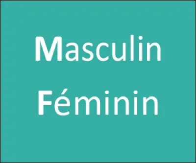 Cochez le mot masculin :
