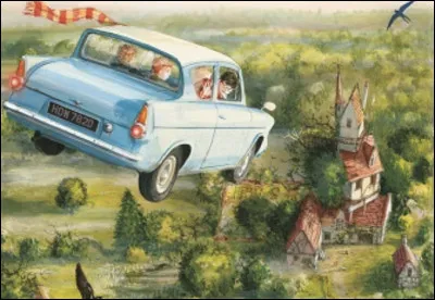 À qui le père de Ron a-t-il emprunté le Ford Angelina ?