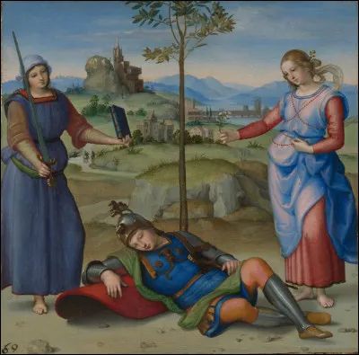 Complétez le titre de ce tableau peint par Raphaël en 1503-04 : "Le ... du chevalier".