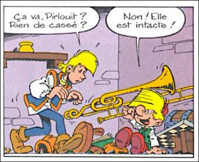 Pirlouit nous présente ici l'ancêtre (qui date au moins du XVe s.) du trombone : quel en est le nom ?