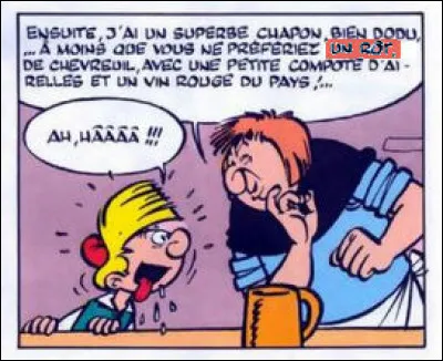 Gourmand comme pas un, Pirlouit salive d'abondance à l'évocation ... de quoi, au juste ?