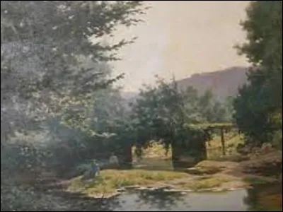 Quel paysagiste a réalisé ce tableau, en 1890, intitulé ''Vieux pont sur la Rance'' ?