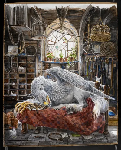 Quel est le nom de lhippogtiffe ayant blessé un certain élève de Slytherin aux cheveux blonds ?