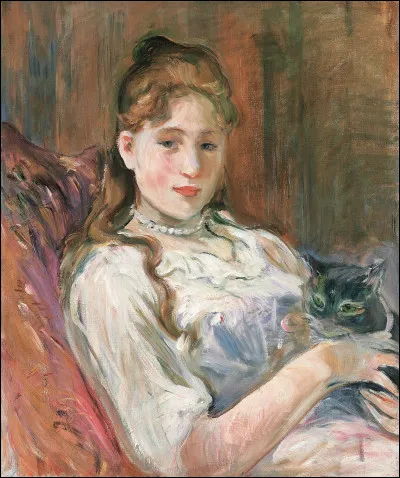 À qui doit-on la toile "Jeune fille au chat" ?