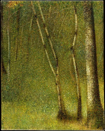Quel peintre est l'auteur du tableau "La Forêt de Pontaubert" ?