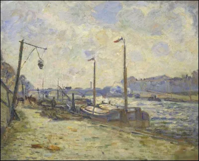 Qui a réalisé la toile "Vue de Rouen, matin d'hiver" ?