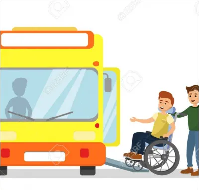 Tu es dans un bus. Une personne handicapée n'a plus de place. Que fais-tu ?