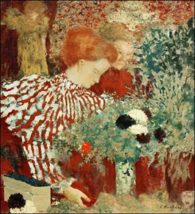 Qui a peint "Femme dans une robe rayée" ?