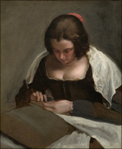 Quel peintre baroque espagnol du XVIIe a réalisé "La Couturière" ?