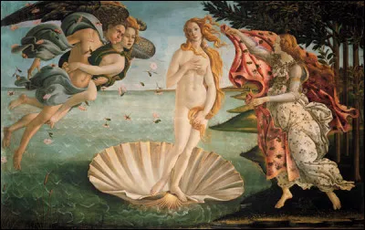 Dans le tableau de Sandro Botticelli "La Naissance de Vénus", on peut voir Vénus sortir d'une coquille Saint-Jacques :