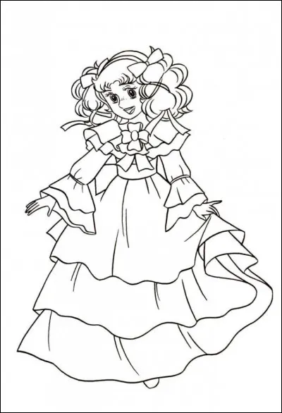 De quelle couleur est la robe de Candy ?