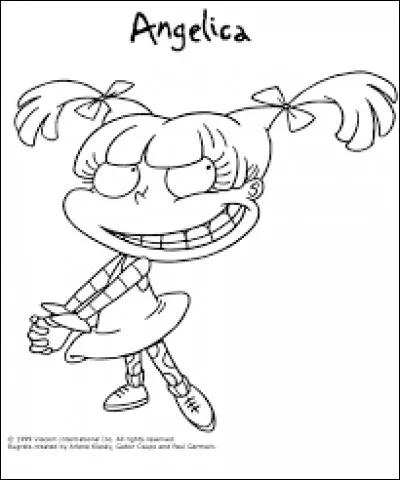 De quelle couleur est la robe d'Angelica dans "Les Razmokets" ?