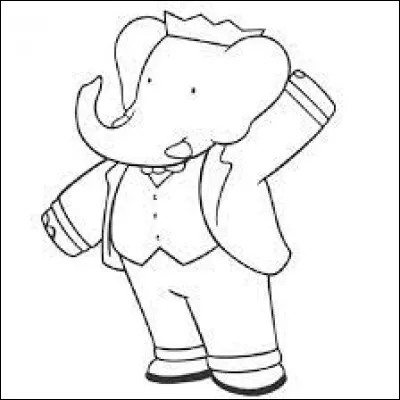 De quelle couleur est le nud papillon de Babar ?